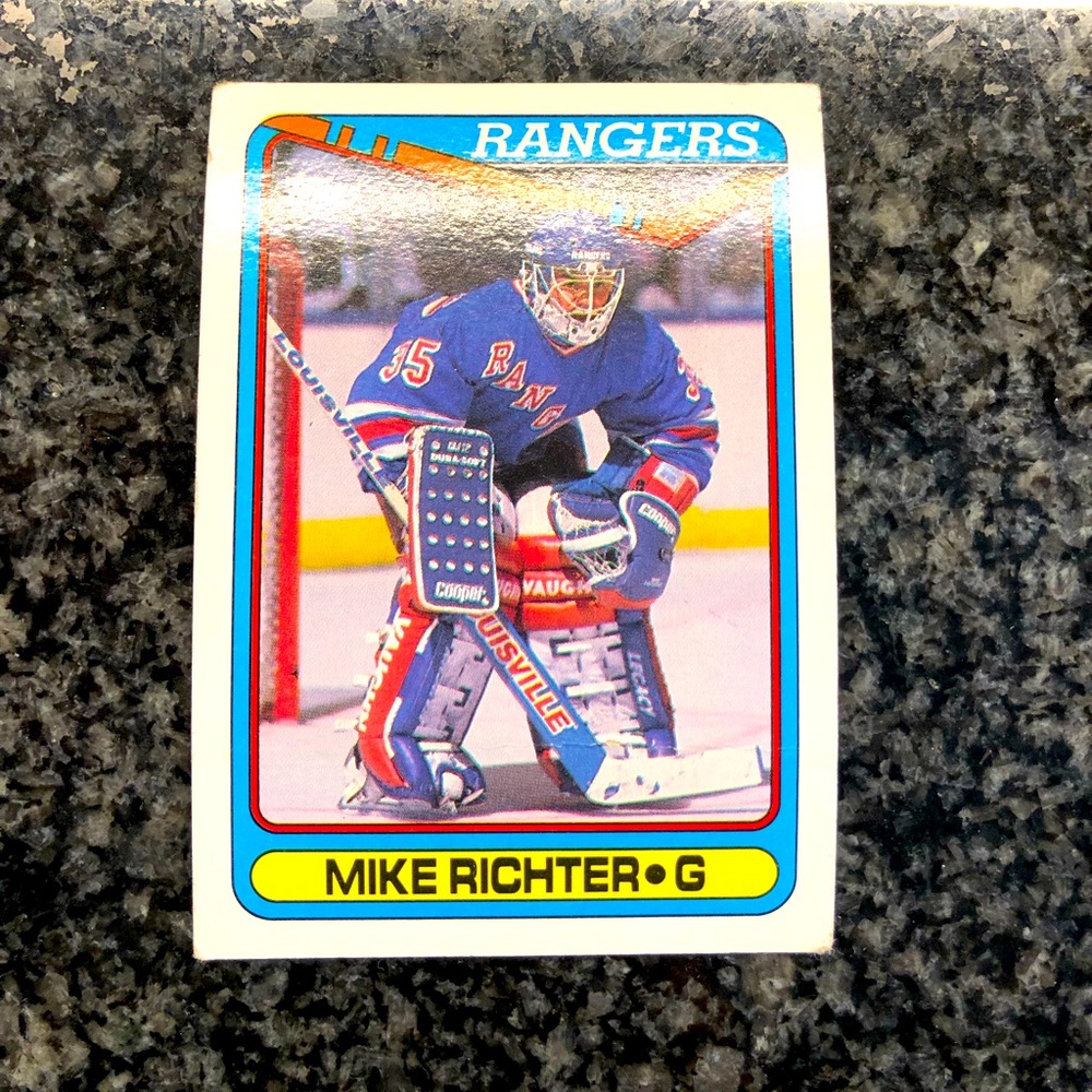 Mike Richter Topps 1990 Rookie #330 Hockey card!!!